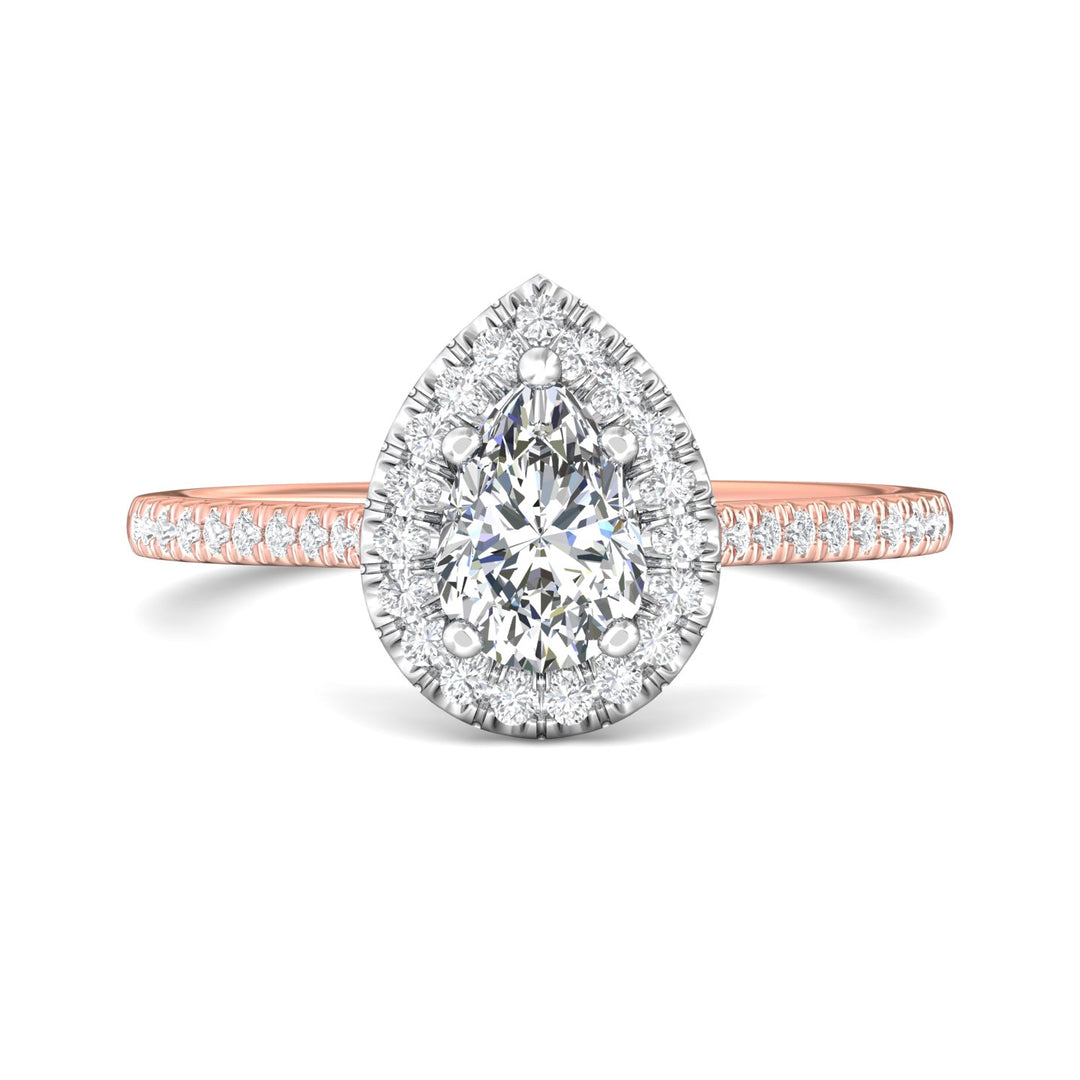 14K Gold Pink/White Micropave Halo Engagement Ring from the Micropave Halo collection - DERMH7XSR_14KPW_PsH_7X5_Prm_H-I_SI1