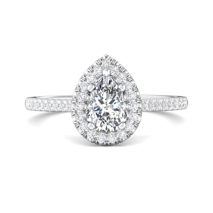 14K Gold White Micropave Halo Engagement Ring from the Micropave Halo collection - DERMH7XSR_14KW_PsH_7X5_Prm_H-I_SI1