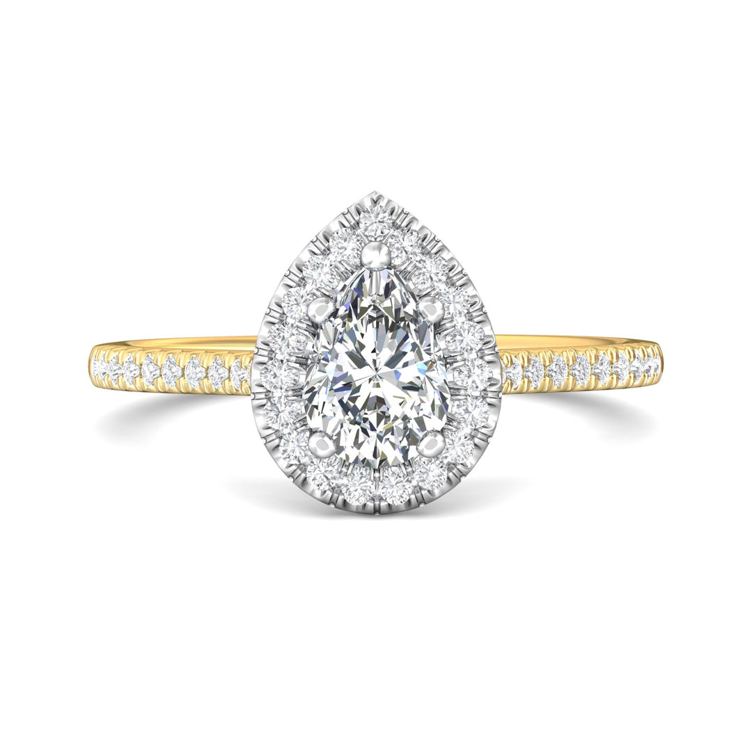 14K Gold Yellow/White Micropave Halo Engagement Ring from the Micropave Halo collection - DERMH7XSR_14KYW_PsH_7X5_Prm_H-I_SI1