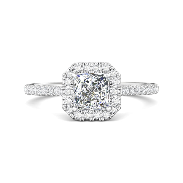 18K Gold White Micropave Halo Engagement Ring from the Micropave Halo collection - DERMH7XSR_18KW_Pr_5.5_Prm_H-I_SI1