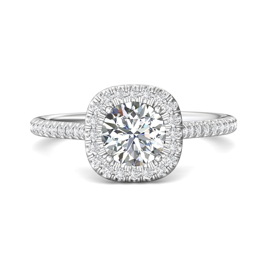Platinum White Micropave Halo Engagement Ring from the Micropave Halo collection - DERMH7XSR_PlatW_Rd_6.5_Prm_H-I_SI1