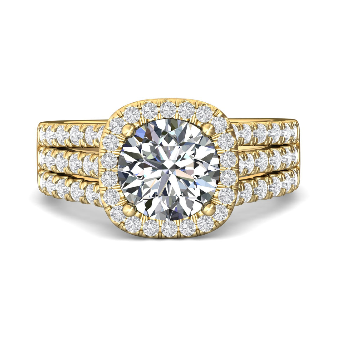 14K Gold Yellow Encore Engagement Ring from the Encore collection - DERMH82_14KY_CuHRd_8.5_Prm_H-I_SI1