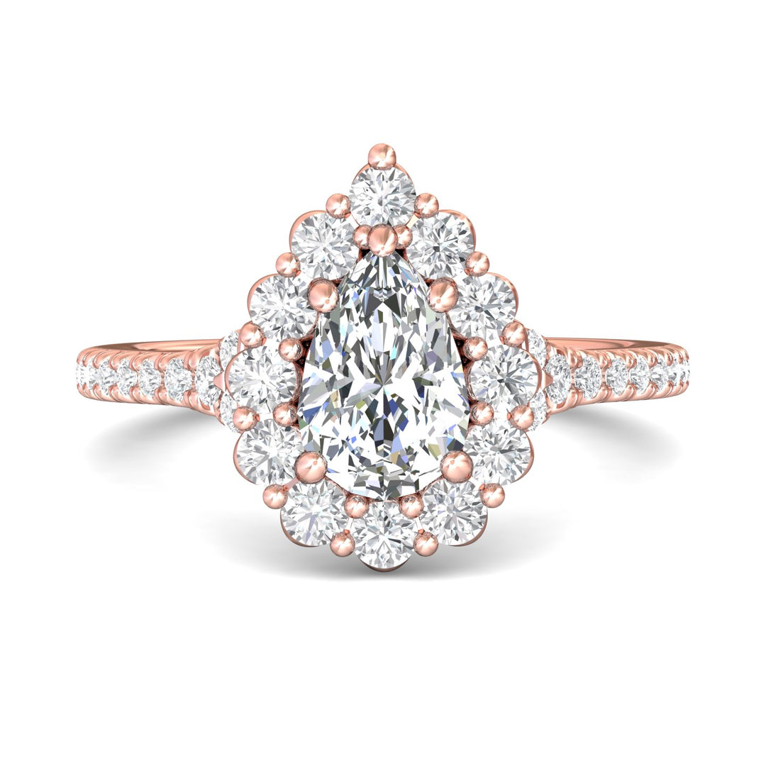 14K Gold Pink Micropave Halo Engagement Ring from the Micropave Halo collection - DERMH84_14KP_PsH_9X6_Prm_H-I_SI1