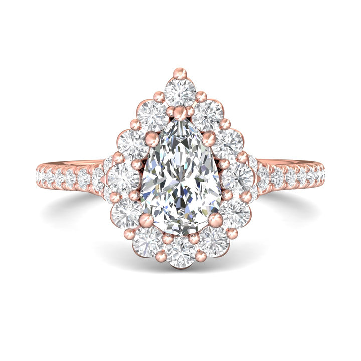 14K Gold Pink Micropave Halo Engagement Ring from the Micropave Halo collection - DERMH84_14KP_PsH_9X6_Prm_H-I_SI1
