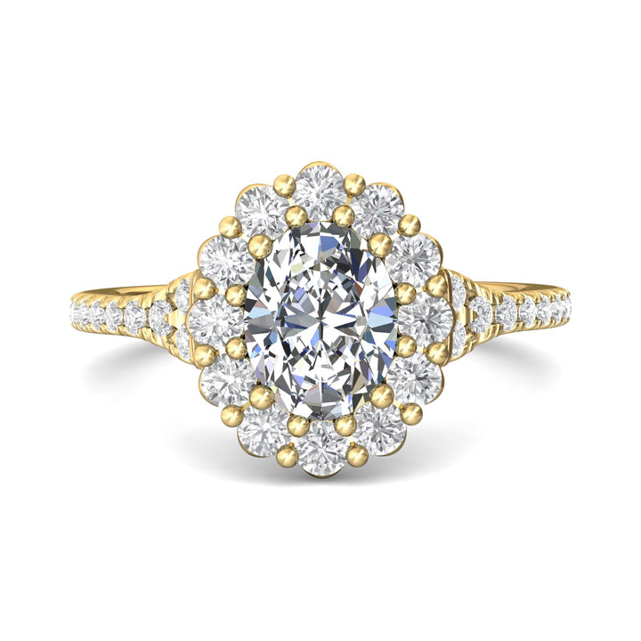 14K Gold Yellow Micropave Halo Engagement Ring from the Micropave Halo collection - DERMH84_14KY_OvH_8X6_Prm_H-I_SI1