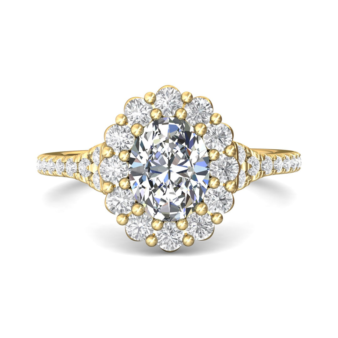 14K Gold Yellow Micropave Halo Engagement Ring from the Micropave Halo collection - DERMH84_14KY_OvH_8X6_Prm_H-I_SI1