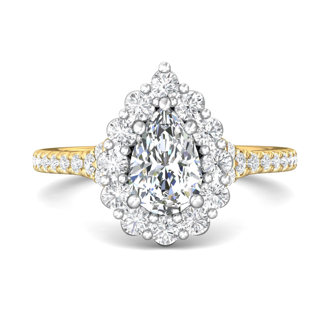 14K Gold Yellow/White Micropave Halo Engagement Ring from the Micropave Halo collection - DERMH84_14KYW_PsH_9X6_Prm_H-I_SI1