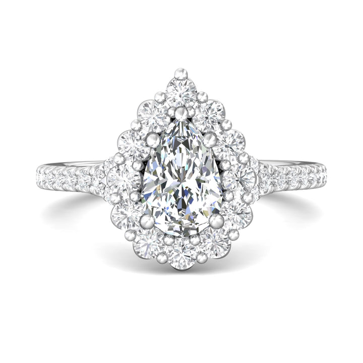 18K Gold White Micropave Halo Engagement Ring from the Micropave Halo collection - DERMH84_18KW_PsH_9X6_Prm_H-I_SI1