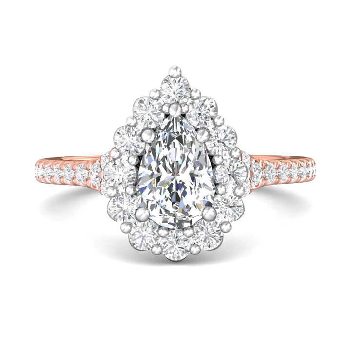 18K Gold White/Pink Micropave Halo Engagement Ring from the Micropave Halo collection - DERMH84_18KWP_PsH_9X6_Prm_H-I_SI1