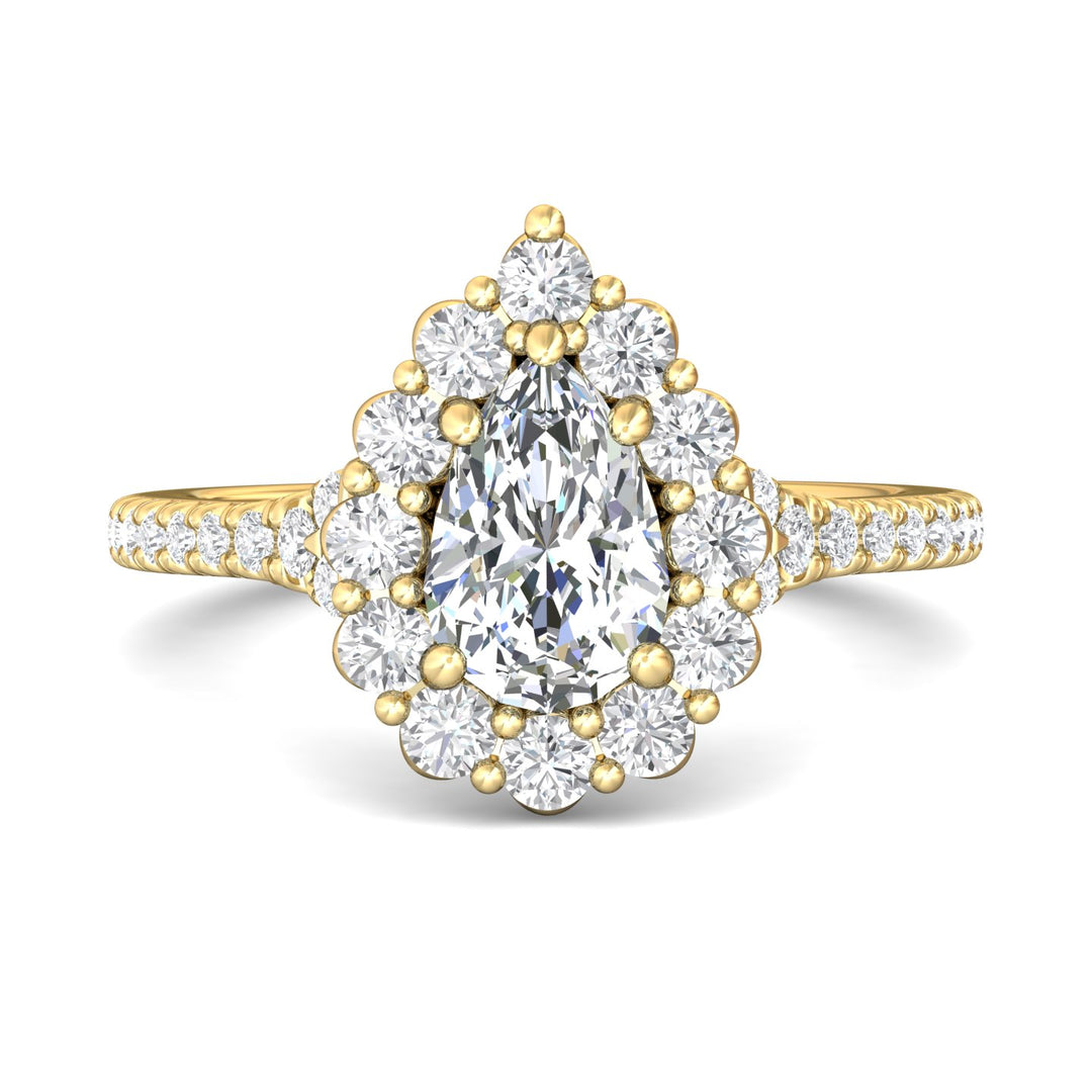 18K Gold Yellow Micropave Halo Engagement Ring from the Micropave Halo collection - DERMH84_18KY_PsH_9X6_Prm_H-I_SI1