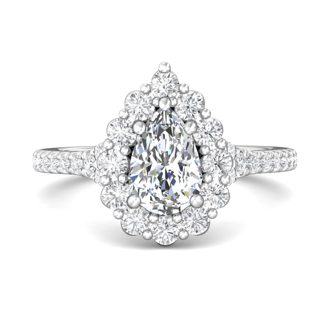 Platinum White Micropave Halo Engagement Ring from the Micropave Halo collection - DERMH84_PlatW_PsH_9X6_Prm_H-I_SI1