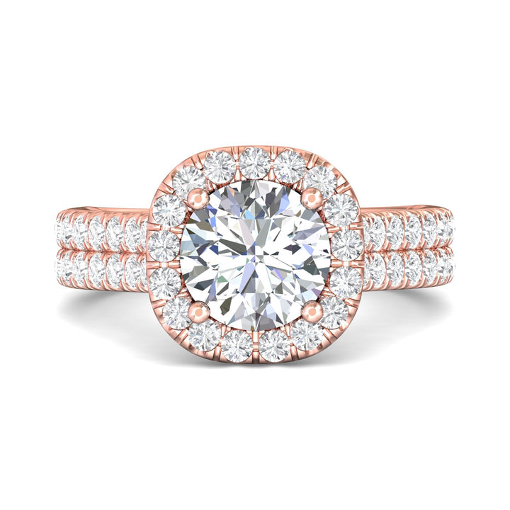 14K Gold Pink Encore Engagement Ring from the Encore collection - DERMH85_14KP_CuHRd_8.0_Prm_H-I_SI1