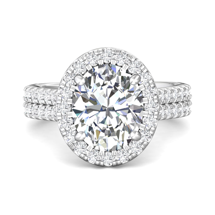 14K Gold White Encore Engagement Ring from the Encore collection - DERMH85_14KW_OvH_11X9_Prm_H-I_SI1