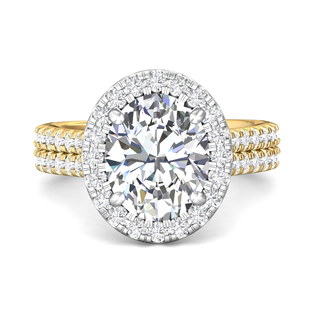 14K Gold Yellow/White Encore Engagement Ring from the Encore collection - DERMH85_14KYW_OvH_11X9_Prm_H-I_SI1