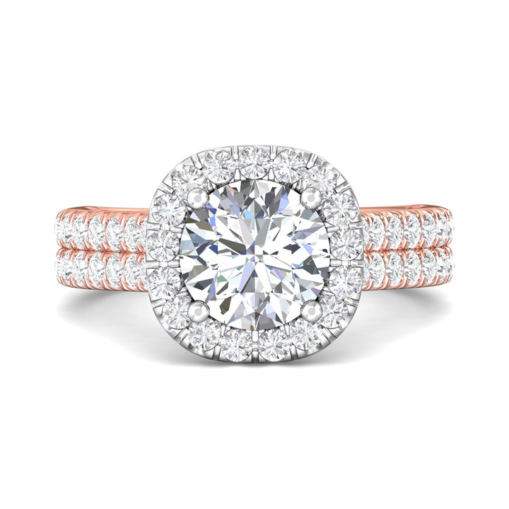 18K Gold White/Pink Encore Engagement Ring from the Encore collection - DERMH85_18KWP_CuHRd_8.0_Prm_H-I_SI1