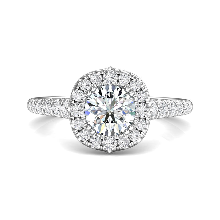 18K Gold White Micropave Halo Engagement Ring from the Micropave Halo collection - DERMH86_18KW_CuHRd_6.5_Prm_H-I_SI1