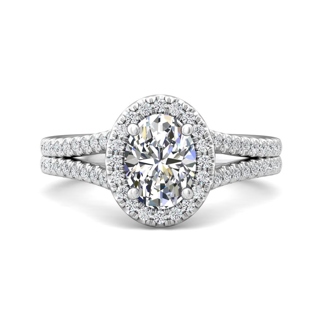 14K Gold White Split Shank Engagement Ring from the Split Shank collection - DERMH90_14KW_Ov_8X6_Std_H-I_SI2