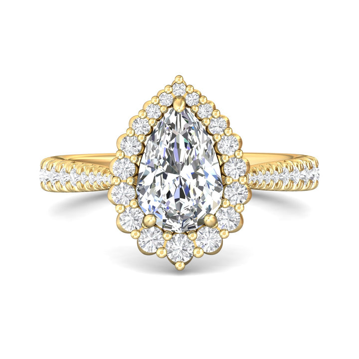 14K Gold Yellow Micropave Halo Engagement Ring from the Micropave Halo collection - DERMH92XS_14KY_PsH_9X6_Prm_H-I_SI1