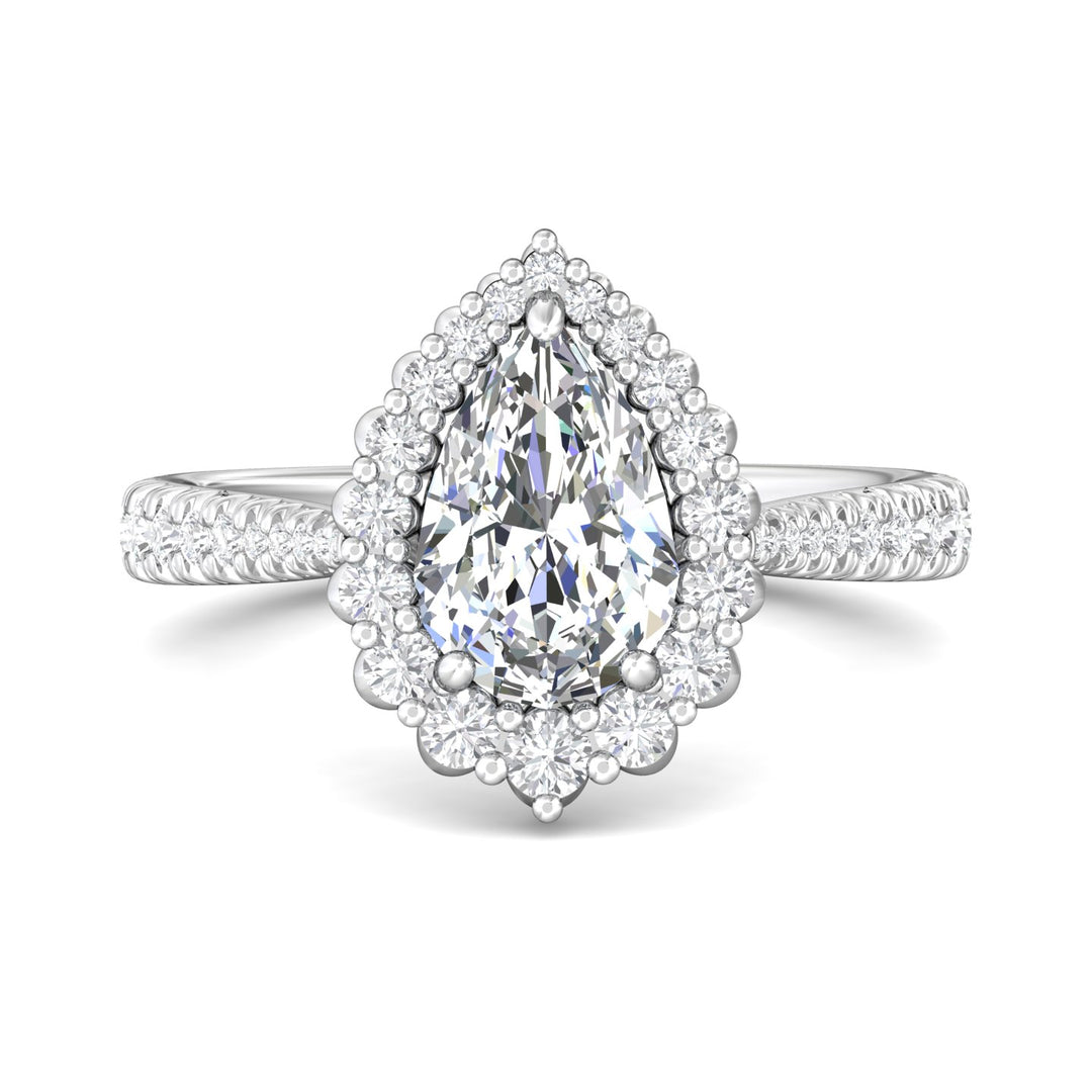 18K Gold White Micropave Halo Engagement Ring from the Micropave Halo collection - DERMH92XS_18KW_PsH_9X6_Prm_H-I_SI1