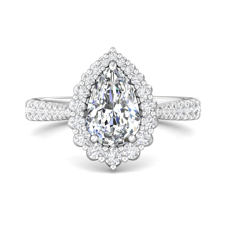 Platinum White Micropave Halo Engagement Ring from the Micropave Halo collection - DERMH92XS_PlatW_PsH_9X6_Prm_H-I_SI1