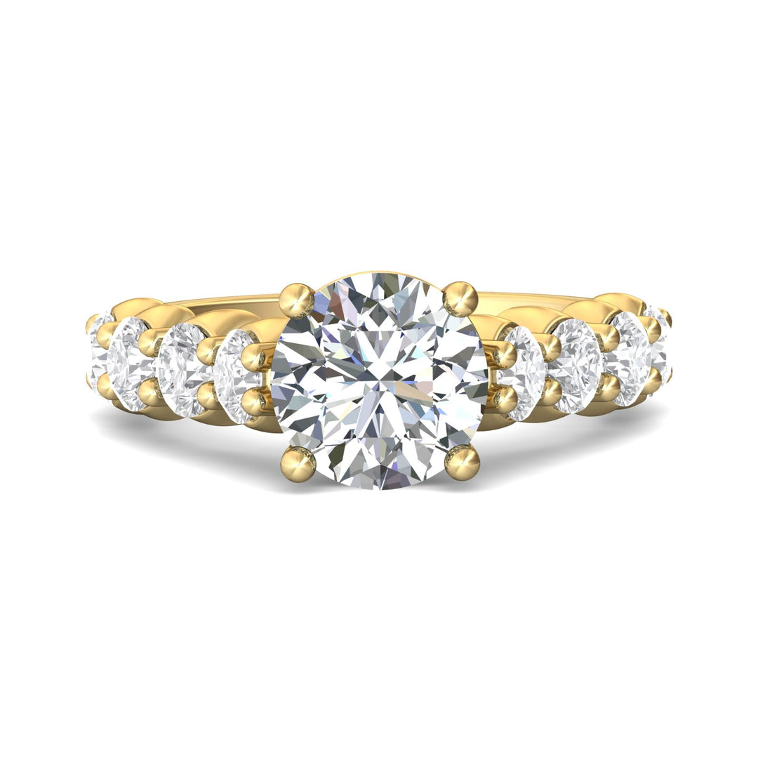 18K Gold Yellow Encore Engagement Ring from the Encore collection - DERSP03XL_18KY_Rd_8.5_Prm_H-I_SI1