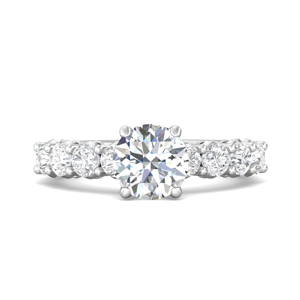 Platinum White Encore Engagement Ring from the Encore collection - DERSP12L_PlatW_Rd_7.5_Prm_H-I_SI1