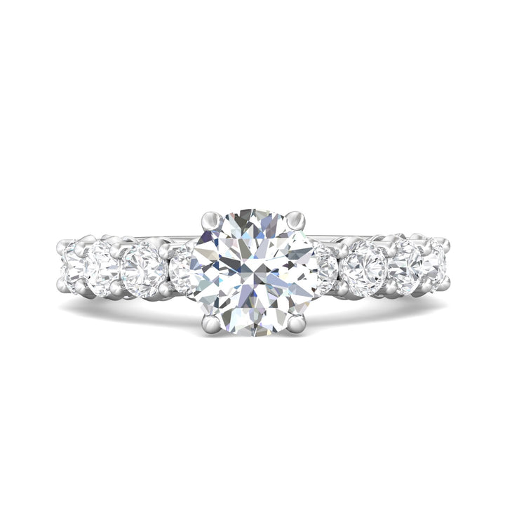 Platinum White Encore Engagement Ring from the Encore collection - DERSP12L_PlatW_Rd_7.5_Prm_H-I_SI1