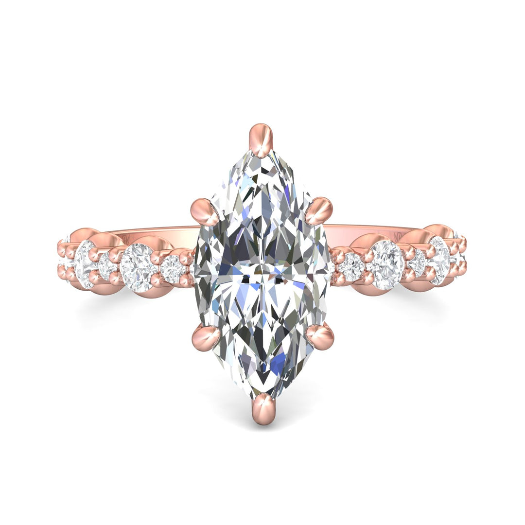 14K Gold Pink Encore Engagement Ring from the Encore collection - DERSP14SR_14KP_Mq_13.9X7_Prm_H-I_SI1