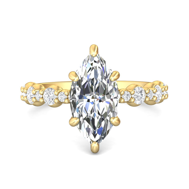 14K Gold Yellow Encore Engagement Ring from the Encore collection - DERSP14SR_14KY_Mq_13.9X7_Prm_H-I_SI1