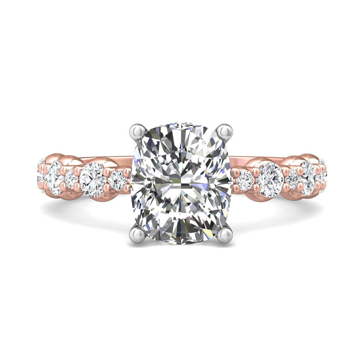 18K Gold White/Pink Encore Engagement Ring from the Encore collection - DERSP14SR_18KWP_Cu_9X7.5_Prm_H-I_SI1
