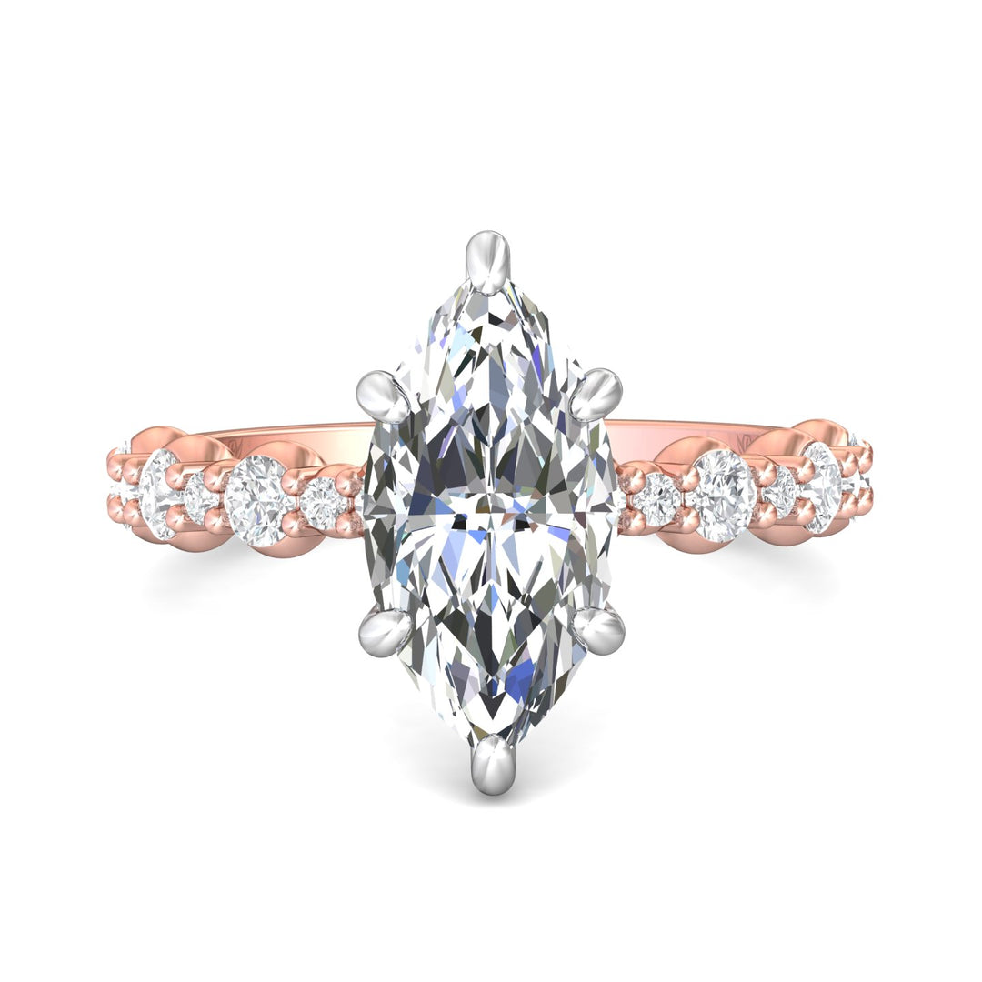18K Gold White/Pink Encore Engagement Ring from the Encore collection - DERSP14SR_18KWP_Mq_13.9X7_Prm_H-I_SI1