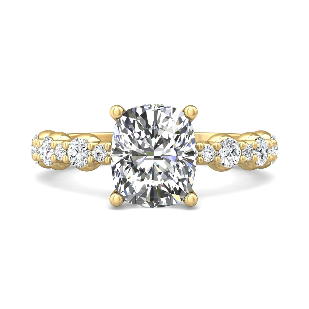 18K Gold Yellow Encore Engagement Ring from the Encore collection - DERSP14SR_18KY_Cu_9X7.5_Prm_H-I_SI1