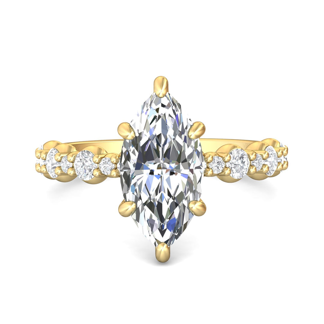 18K Gold Yellow Encore Engagement Ring from the Encore collection - DERSP14SR_18KY_Mq_13.9X7_Prm_H-I_SI1