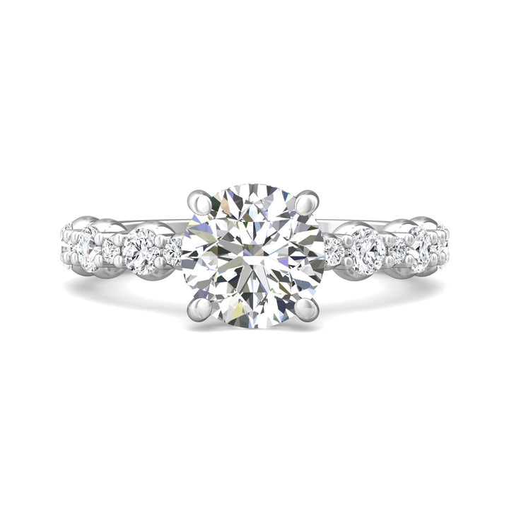 Platinum White Encore Engagement Ring from the Encore collection - DERSP14SR_PlatW_Rd_8.0_Prm_H-I_SI1