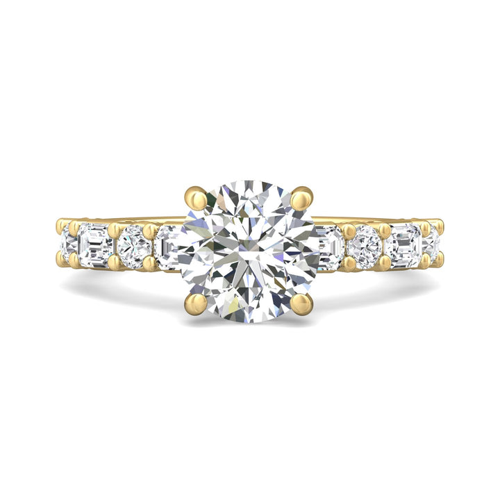 14K Gold Yellow Encore Engagement Ring from the Encore collection - DERSP22SR_14KY_Rd_8.0_Prm_H-I_SI1