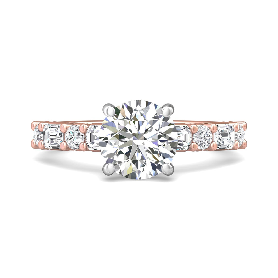 18K Gold White/Pink Encore Engagement Ring from the Encore collection - DERSP22SR_18KWP_Rd_8.0_Prm_H-I_SI1