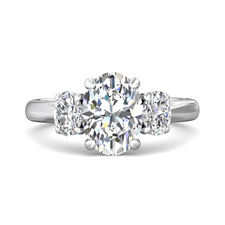14K Gold White Three Stone Engagement Ring from the Three Stone collection - DERT01MOV_14KW_Ov_9.7X7.2_Prm_H-I_SI1