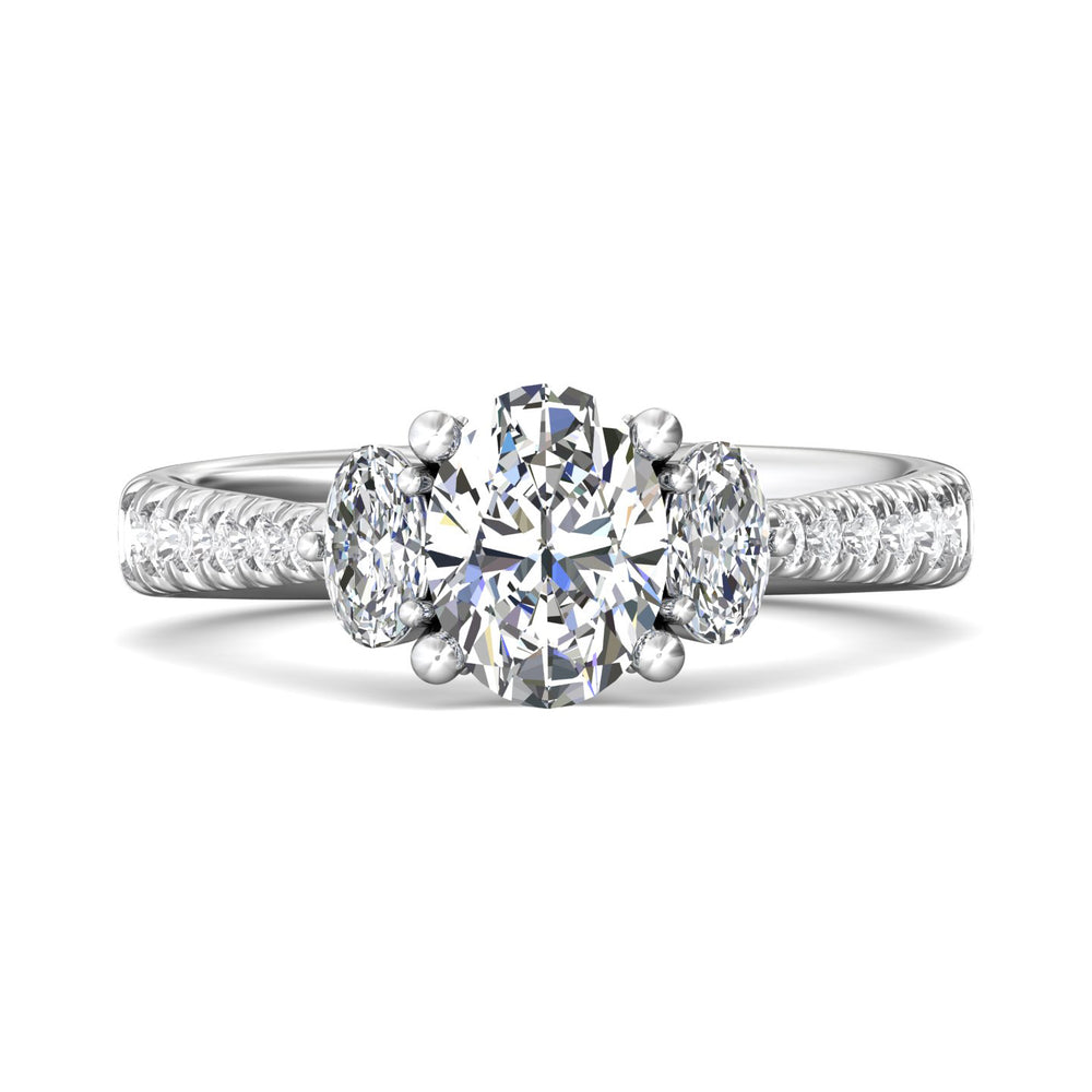Platinum White Three Stone Engagement Ring from the Three Stone collection - DERT04MROV_PlatW_Ov_8X6_Prm_H-I_SI1