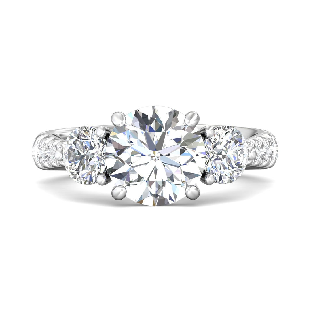 Platinum White Encore Engagement Ring from the Encore collection - DERT04XLR_PlatW_Rd_9.0_Prm_H-I_SI1