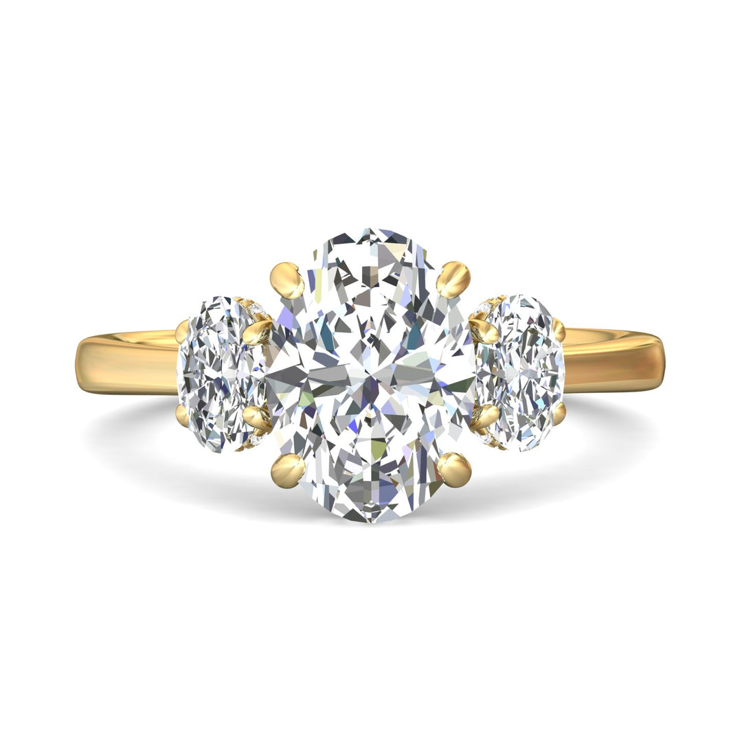 14K Gold Yellow Three Stone Engagement Ring from the Three Stone collection - DERT14MOV_14KY_Ov_10.5X7.5_Prm_H-I_SI1