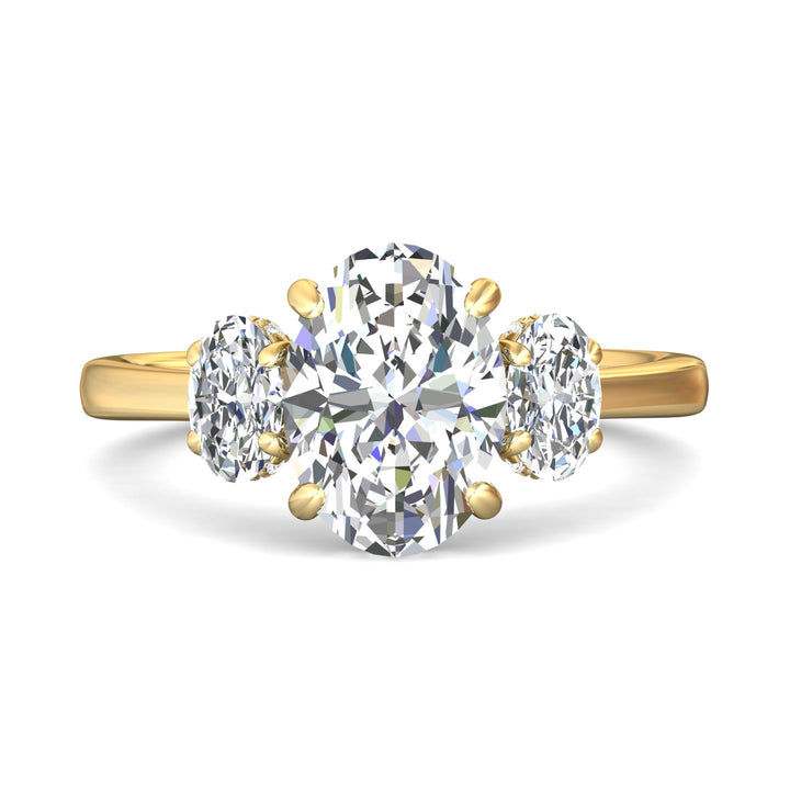 18K Gold Yellow Three Stone Engagement Ring from the Three Stone collection - DERT14MOV_18KY_Ov_10.5X7.5_Prm_H-I_SI1