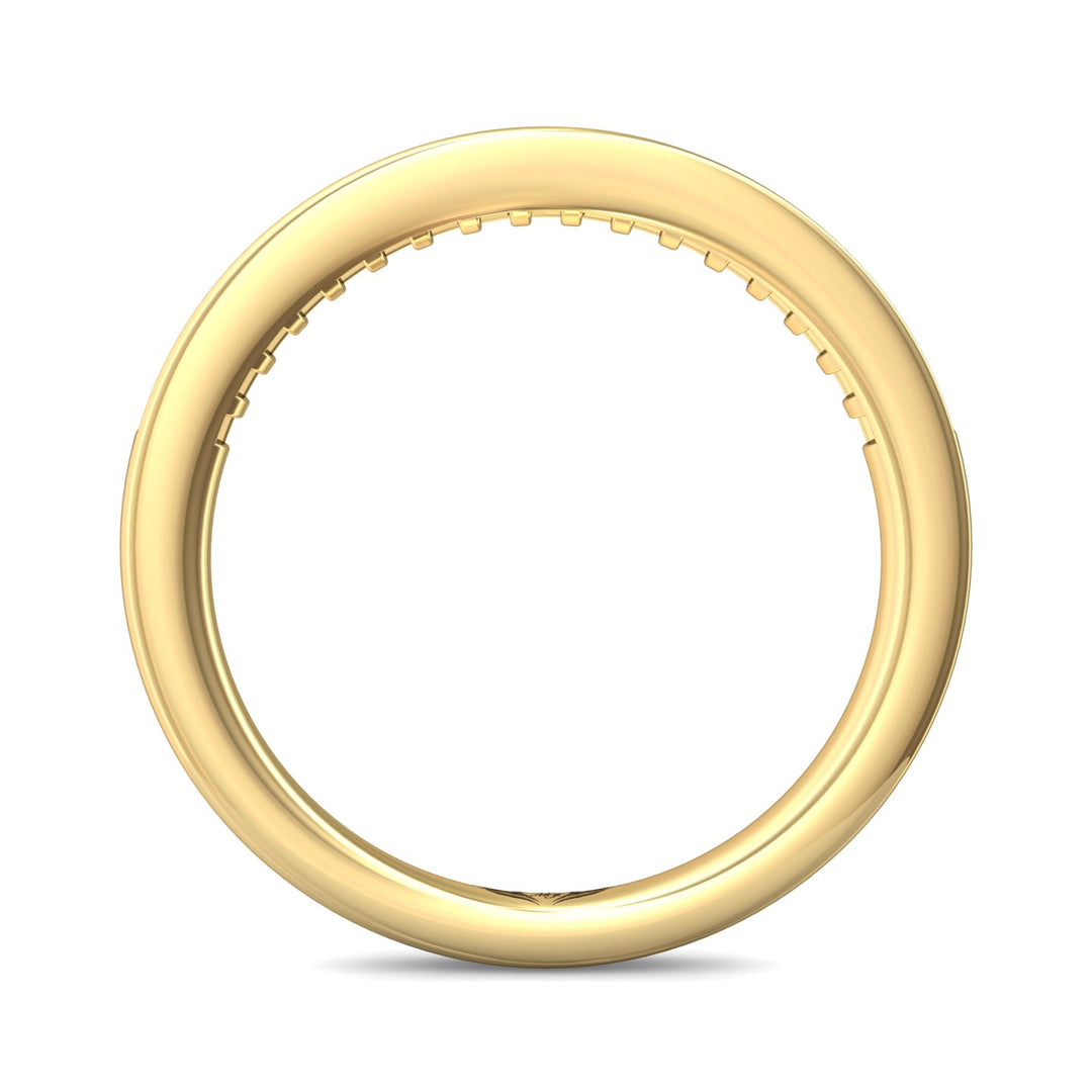 18K Gold Yellow Channel/Shared Prong Wedding Band from the Channel/Shared Prong collection - DWBC1-.25_18KY
