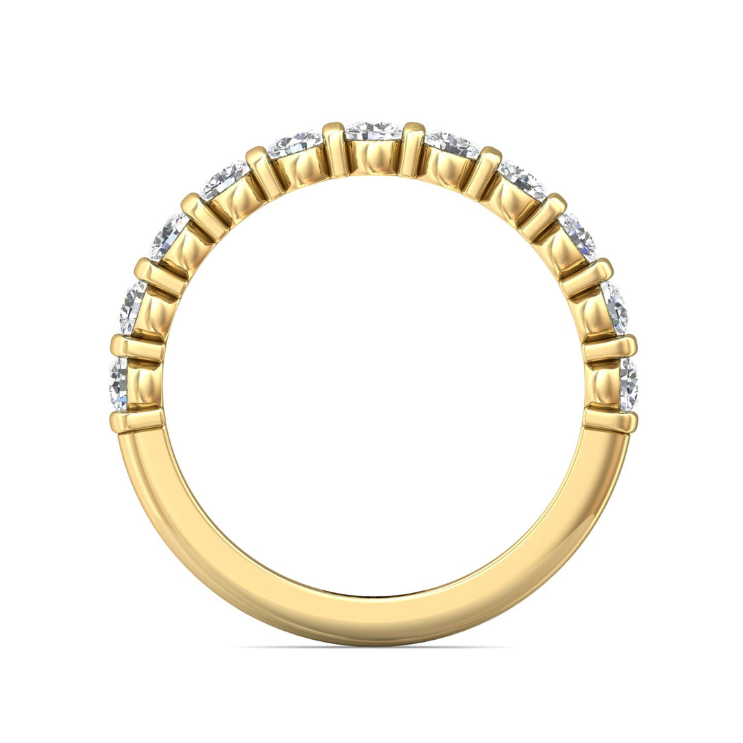 14K Gold Yellow Channel/Shared Prong Wedding Band from the Channel/Shared Prong collection - DWBC8-.75_14KY