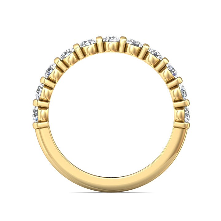 14K Gold Yellow Channel/Shared Prong Wedding Band from the Channel/Shared Prong collection - DWBC8-.75_14KY