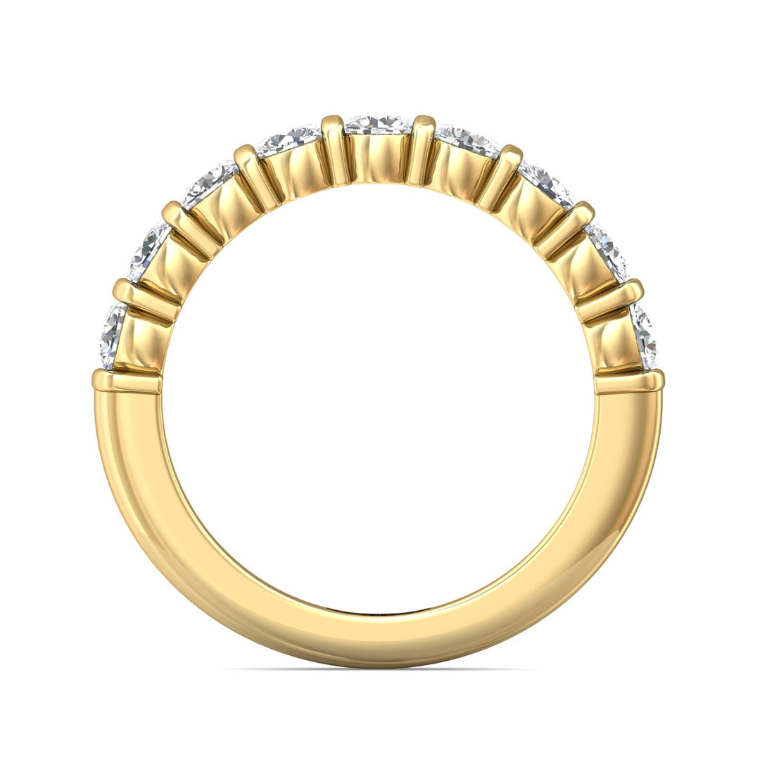 14K Gold Yellow Channel/Shared Prong Wedding Band from the Channel/Shared Prong collection - DWBC8-1.00_14KY