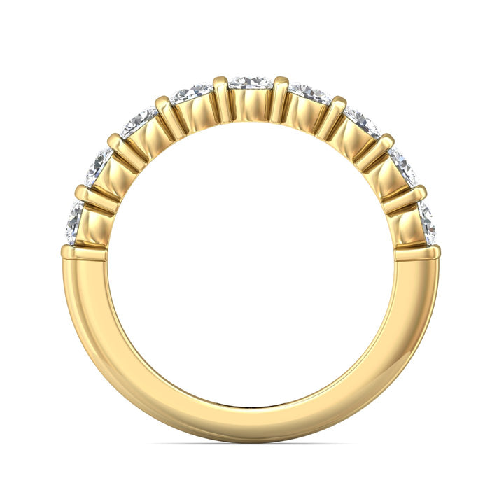 14K Gold Yellow Channel/Shared Prong Wedding Band from the Channel/Shared Prong collection - DWBC8-1.00_14KY