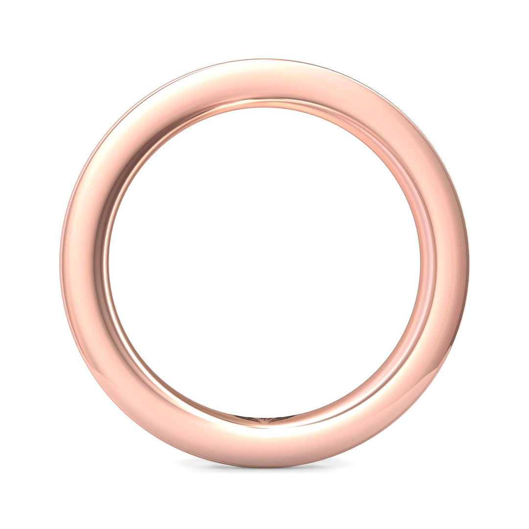 18K Gold Pink Channel/Shared Prong Wedding Band from the Channel/Shared Prong collection - DWBFC1-.75_18KP
