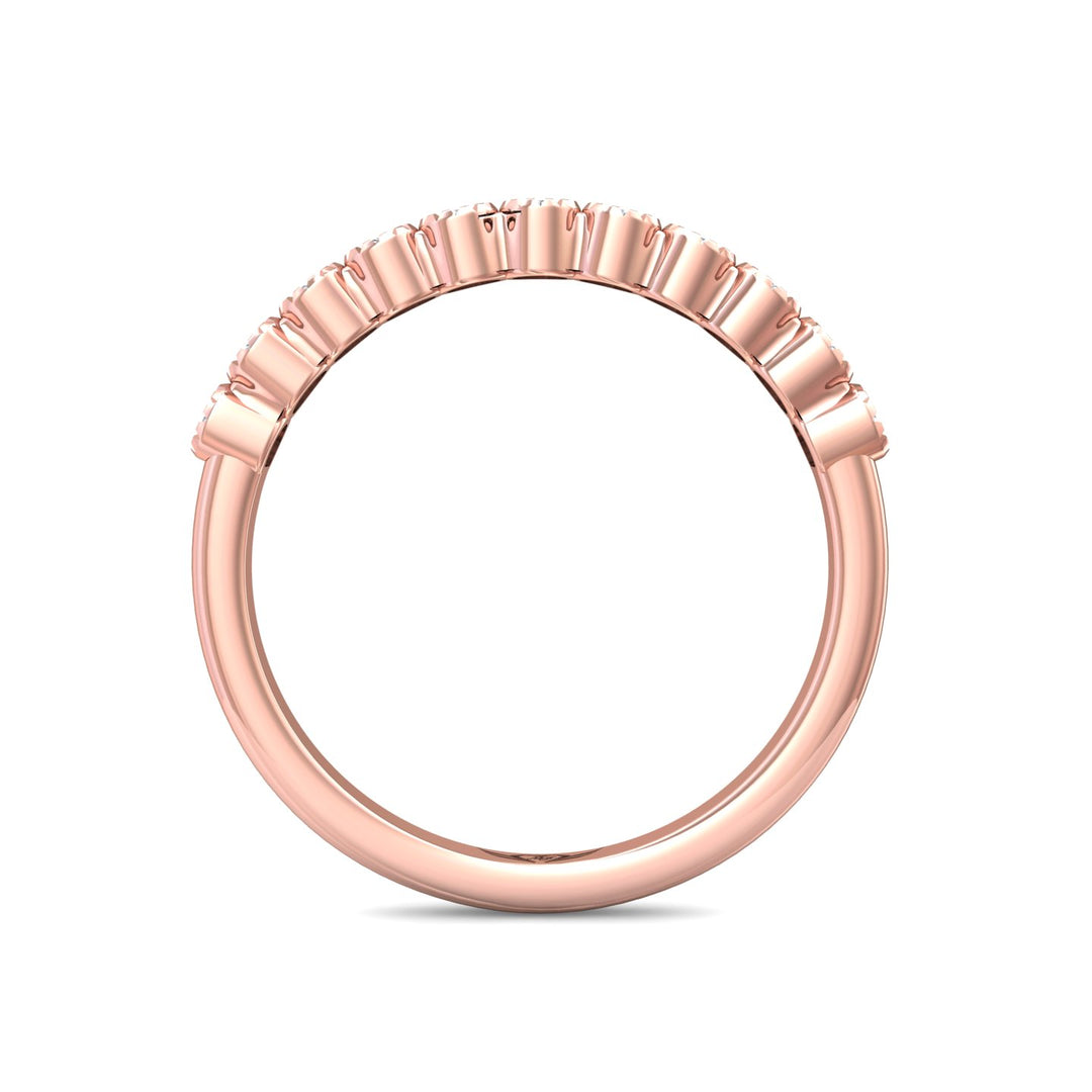 14K Gold Pink Channel/Shared Prong Wedding Band from the Channel/Shared Prong collection - DWBM48XS_14KP