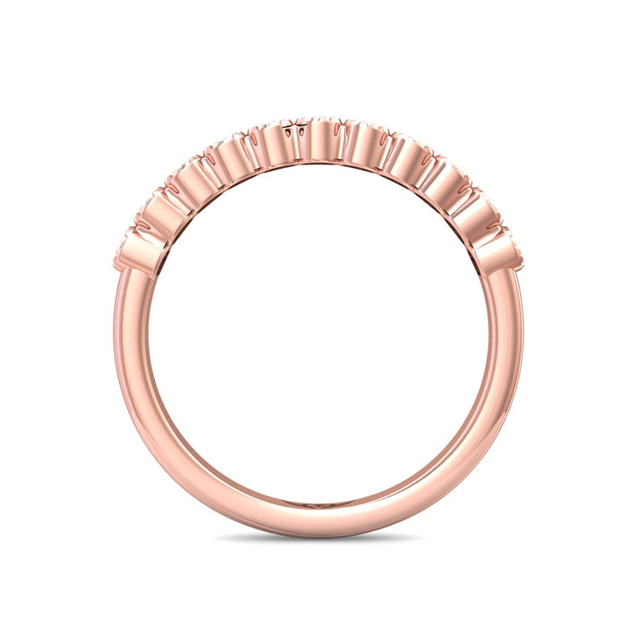 14K Gold Pink Channel/Shared Prong Wedding Band from the Channel/Shared Prong collection - DWBM48XS_14KP