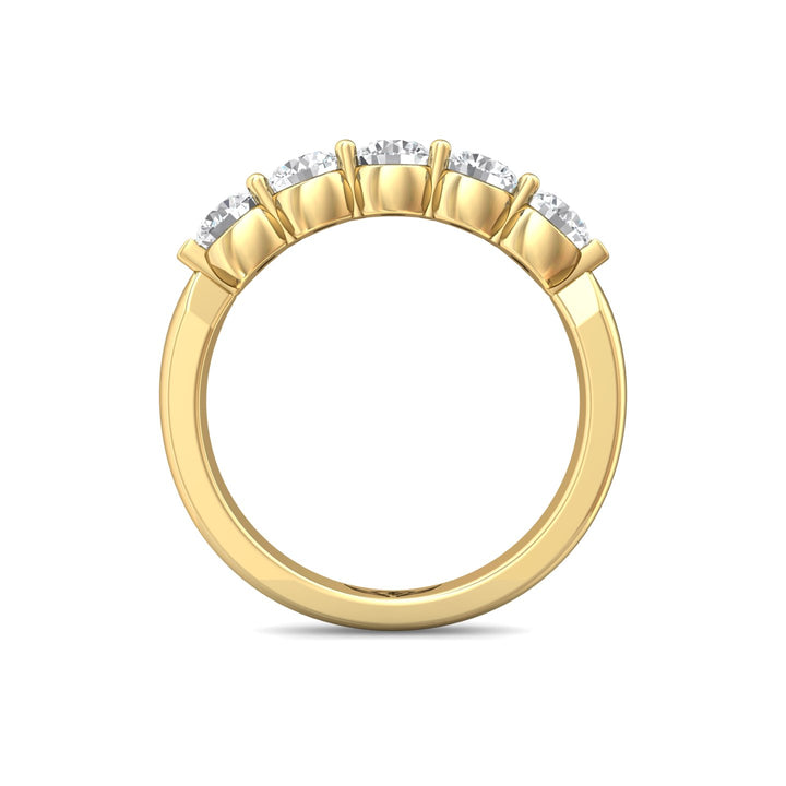 14K Gold Yellow Channel/Shared Prong Wedding Band from the Channel/Shared Prong collection - DWBSP10-1.00_14KY